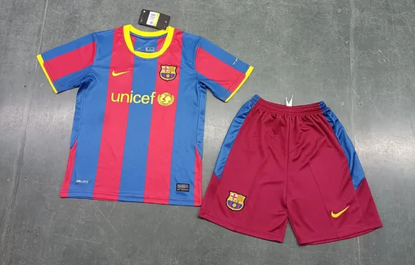 Fc Barcelona 2010/2011 Home Kit - Kids