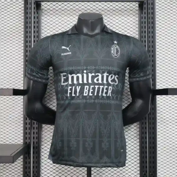 Ac Milan x Pleasures Black Jersey – Player Version
