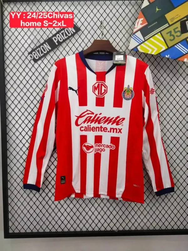 Chivas Guadalajara 24/25 Home Kit -Long Sleeve – Fan Version