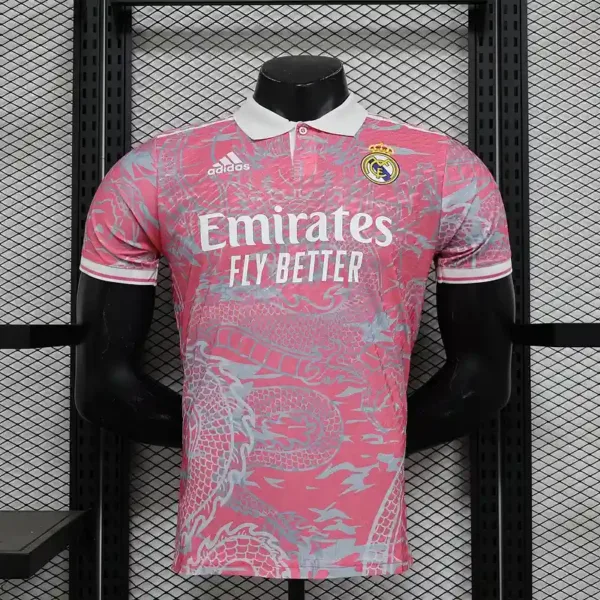 Real Madrid Pink Dragon Jersey 24 25 Player Version Real Madrid Pink Dragon Jersey 24 25 Player Version