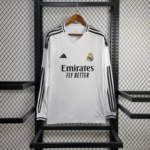 Real Madrid 24/25 Home Kit -Long Sleeve – Fan Version