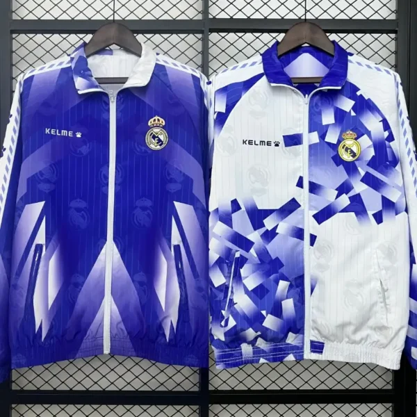 real madrid 24/25 reversible windbreaker -  Blue & White