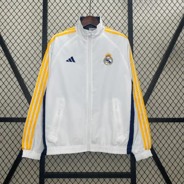 Real Madrid 24/25 Reversible Windbreaker - White & Blue