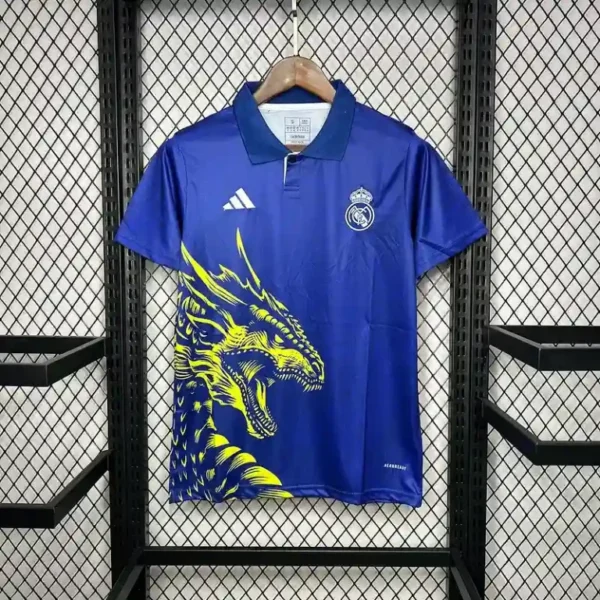 Real Madrid Blue Dragon Polo Jersey 24/25 – Fan Version