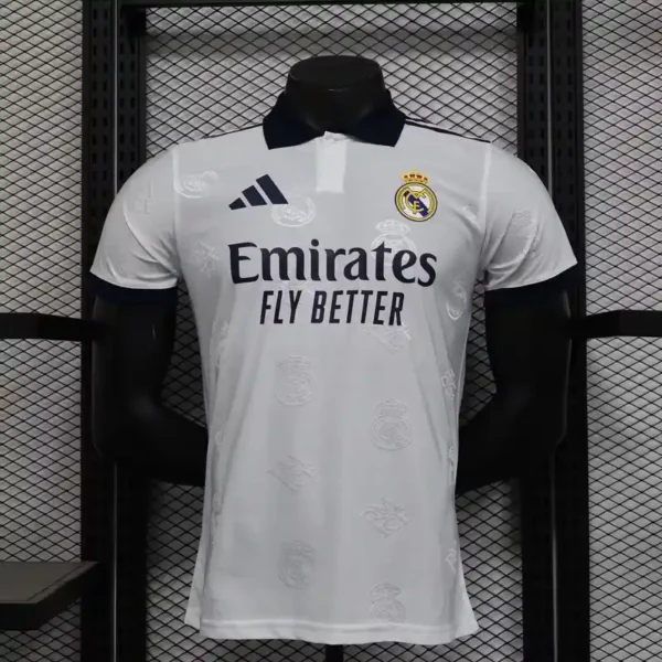Real Madrid 25/26 White Polo Jersey – Player Version