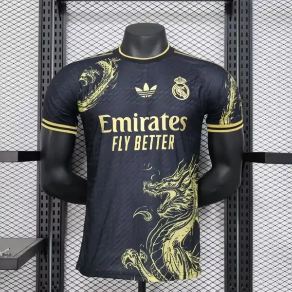 Real Madrid Black & Gold Dragon Jersey 24/25 – Player version