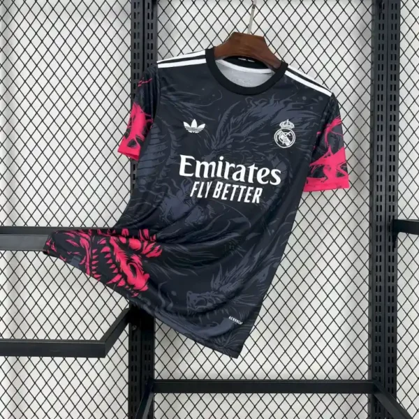 Real Madrid 24/25 Black Red Dragon Kit – Fan Version
