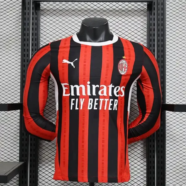 Ac Milan 24/25 Home Kit -Long Sleeve – Player version