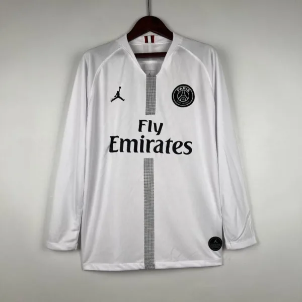 Paris X Jordan 2018-19 White Kit -Long Sleeve- Fan Version
