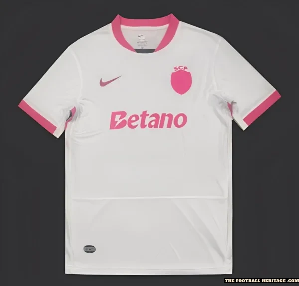 Sporting Lisbonne White and Pink kit