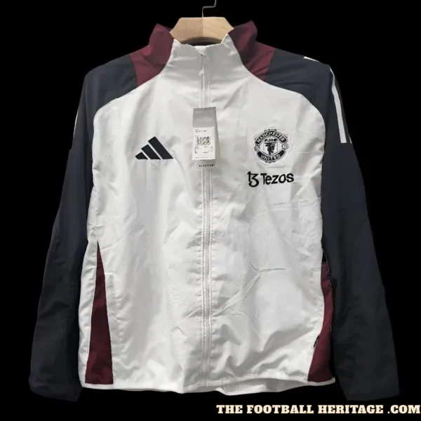 Man United 2025/26 TrackTop - White Tracksuit