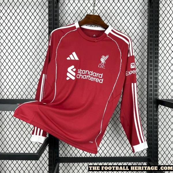 IiverpooI 25/26 Home Kit Long sleeve