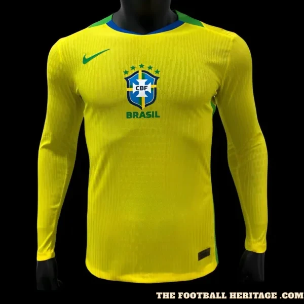 Brazil 2025/26 Home Long Sleeves Kit