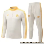 26/27 Bayern Munich Beige and Yellow Quarter Zip Tracksuit