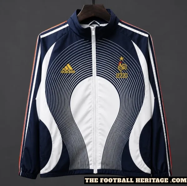 2006 France Navy Blue Vintage Windbreaker