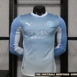 26/27 Manchester City Home Kit Player Version Long Sleeves