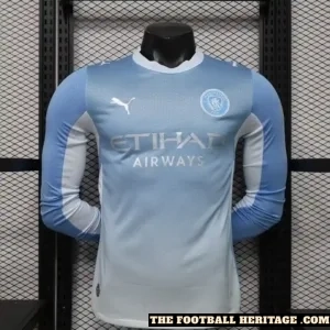 26/27 Manchester City Home Kit Player Version Long Sleeves
