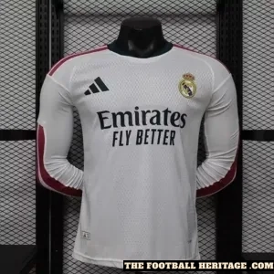 26/27 Real Madrid Home Kit -Long Sleeve – Player version